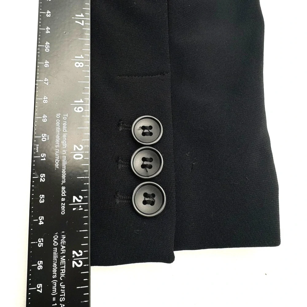 BOSTON PROPER Women's 12 Black Beyond Travel‎ Classic Boyfriend Blazer Jacket